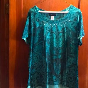 Women’s top with silver bead detail